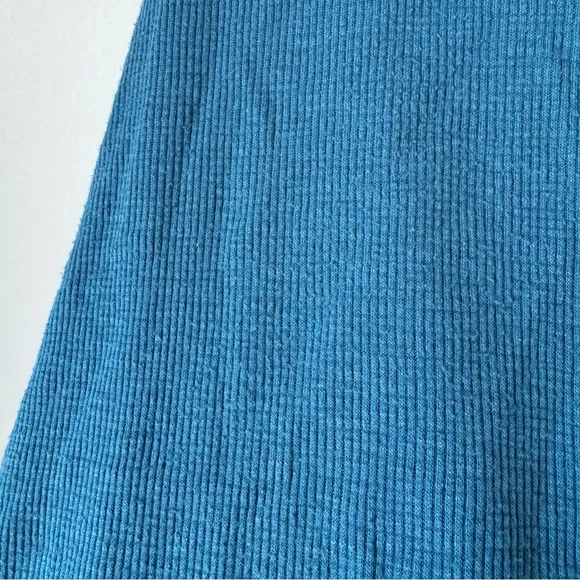 Free People Teal Blue Long Beach Tank Size Small Basic Layering Racerback Summer - Picture 7 of 12